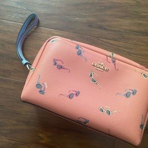 Coach Sunglasses Pattern Cosmetic Bag/clutch purse/travel bag